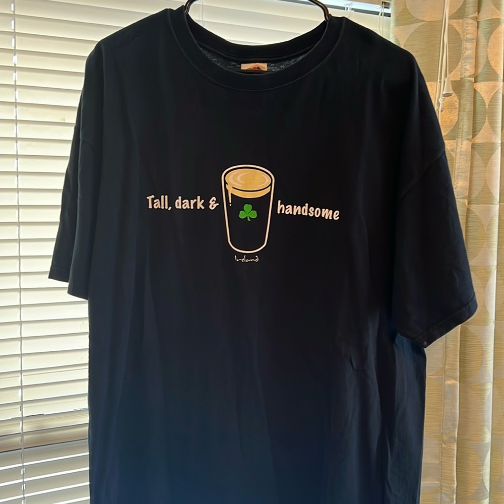 Fruit of the loom size 2 XL tall dark and handsome shirt from Ireland